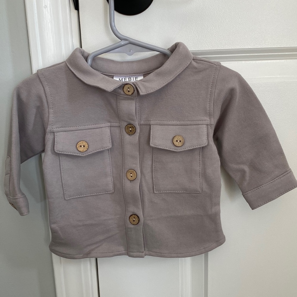 Mebie Baby 3-6m Grey Jacket. Brand new. Never worn.